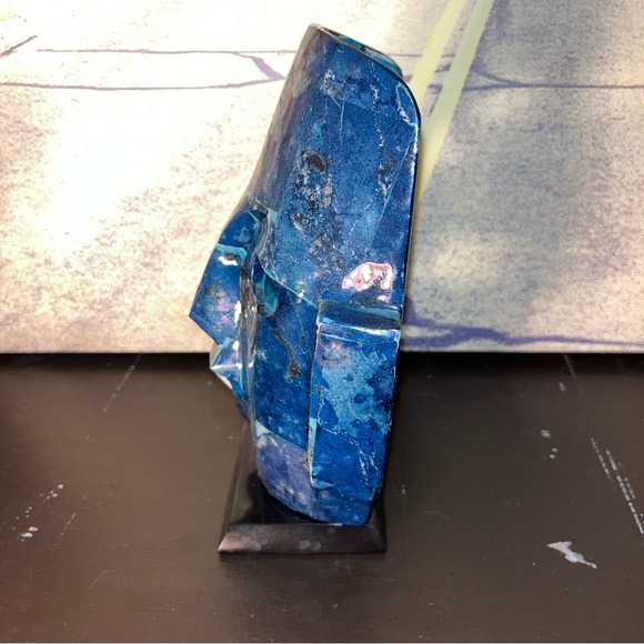 Mayan Aztec Death Mask Burial Mother of Pearl Sculpture 7” Tribal Mosaic Abalone - Picture 2 of 5